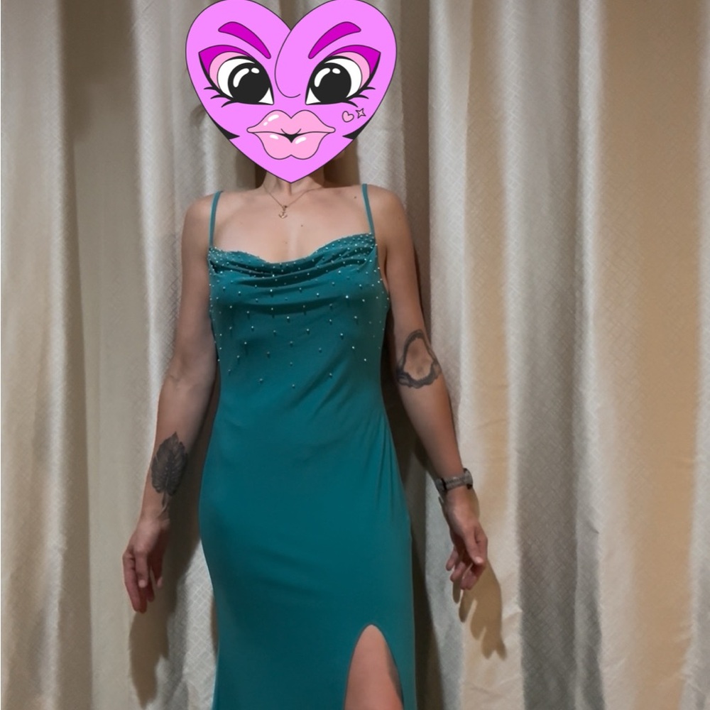 Jump Teal Strapless Dress